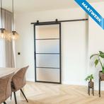 Stalen Schuifdeur - 4 Vlaks - Maatwerk - Mat glas, Doe-het-zelf en Bouw, Raamkozijnen en Schuifdeuren, Nieuw, Metaal, Inclusief glas