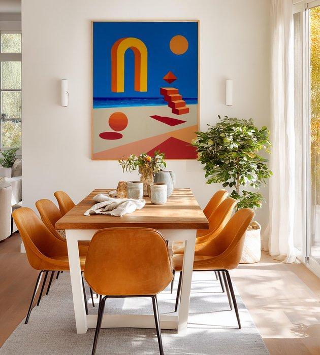 Nelson F. León - Arquitectura Levitante - (NO Reserve), Antiek en Kunst, Kunst | Schilderijen | Modern