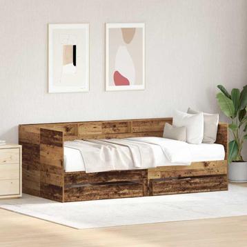 vidaXL Dagbed Frame met Laden Oud hout 90 x 200 cm Bewerkt, Verzenden