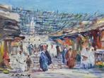 Retaux Bruno  (1947) - Souk à Marrakech, Antiquités & Art, Art | Peinture | Classique