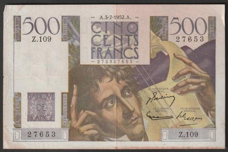 France Frankreich Pick 129 500 Francs Chateaubriand 03/07..., Postzegels en Munten, Bankbiljetten | Europa | Niet-Eurobiljetten