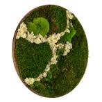 Mosschilderij Rond 120 cm Donker Eiken - Svendborg Latte, Verzenden, Nieuw