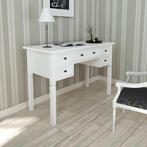 vidaXL Schrijftafel met 5 lades wit, Huis en Inrichting, Verzenden, Nieuw