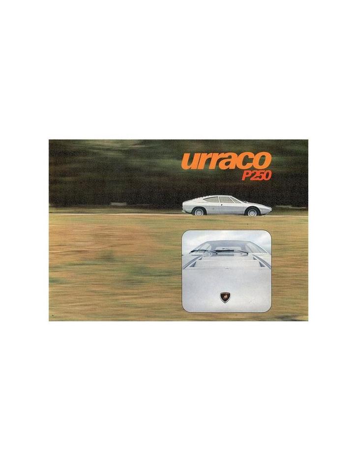 1972 LAMBORGHINI URRACO P 250 BROCHURE, Boeken, Auto's | Folders en Tijdschriften, Ophalen of Verzenden