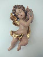 ANRI - Sculpture, farbiger Engel mit Tambo - Schutzengel -