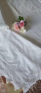 Prachtige set oude lakens van grootmoeders tijd, met, Antiek en Kunst