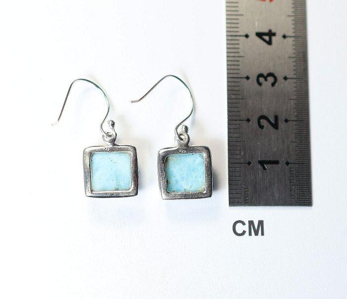 Larimar 2x oorhangers- 5.1 g - (2), Collections, Minéraux & Fossiles