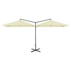 Grote Parasol Dubbel - - Tweede Kansje! Ideaal voor Terras, Tuin en Terras, Parasols, Verzenden, Nieuw, 2 tot 3 meter, Stokparasol
