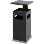 Afvalbak + Asbak | Staal | Antraciet | 70L | Open |, Verzenden, Nieuw in verpakking