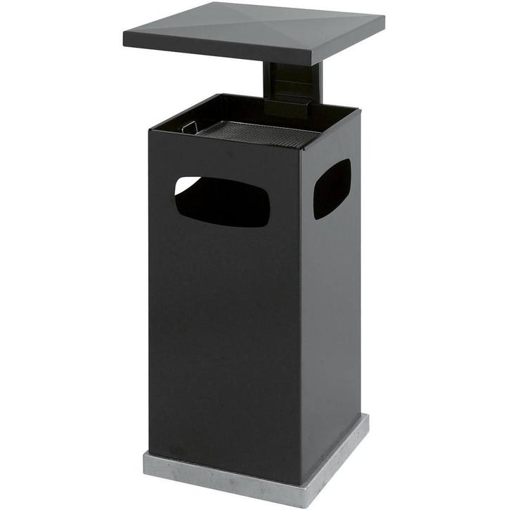 Afvalbak + Asbak | Staal | Antraciet | 70L | Open |, Zakelijke goederen, Horeca | Keukenapparatuur, Nieuw in verpakking, Verzenden