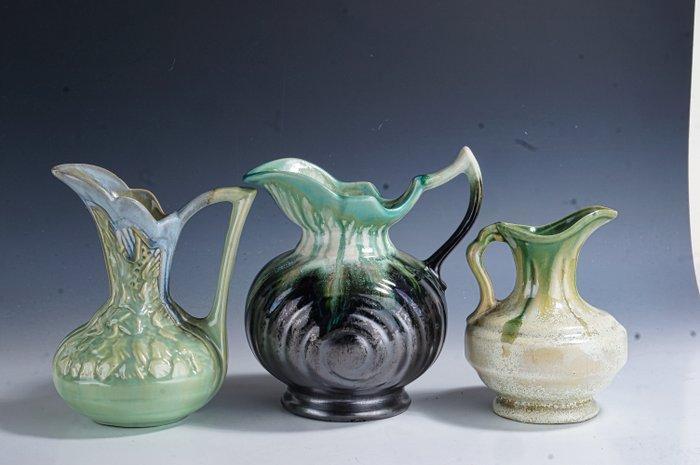 Faienceries de Thulin - Vaas (3) - 3 Art Deco siervazen met, Antiquités & Art, Art | Objets design