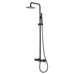 Opbouw Regendouche Set BWS Cemal Thermostatisch Mat Zwart, Doe-het-zelf en Bouw, Ophalen of Verzenden, Nieuw, Kraan
