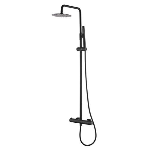 Opbouw Regendouche Set BWS Cemal Thermostatisch Mat Zwart, Doe-het-zelf en Bouw, Sanitair, Kraan, Nieuw, Ophalen of Verzenden