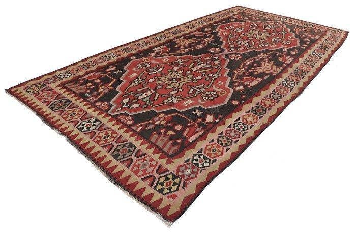 Alter Kelim Karabagh Azeri Antik - Kelim - 452 cm - 225 cm, Huis en Inrichting, Stoffering | Tapijten en Vloerkleden