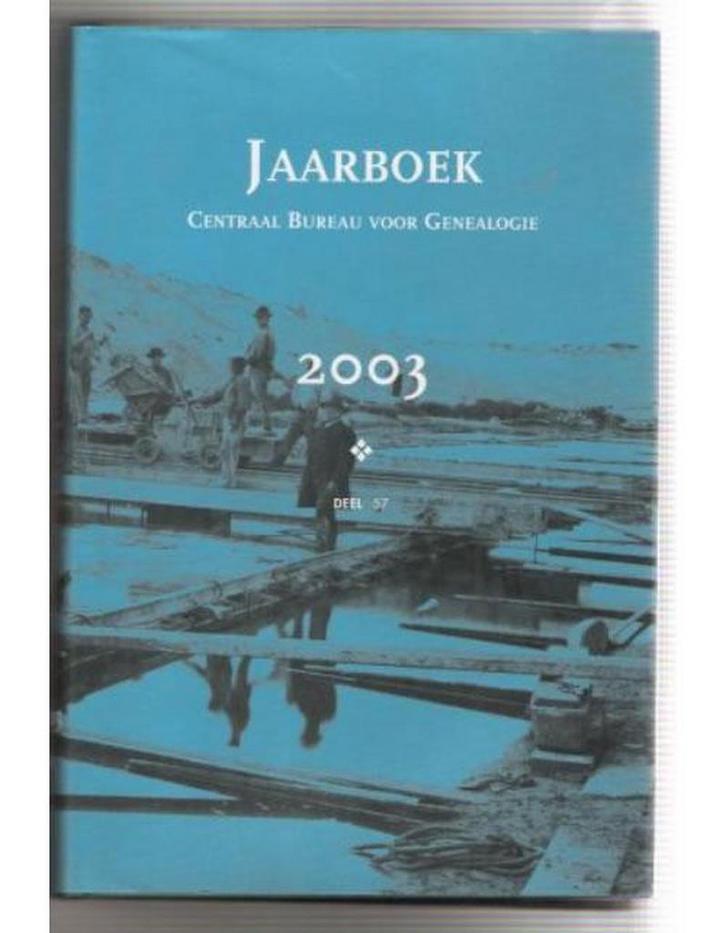 Jaarboek van het Centraal Bureau voor Genealogie 2003 ONDER, Boeken, Kunst en Cultuur | Beeldend, Zo goed als nieuw, Verzenden