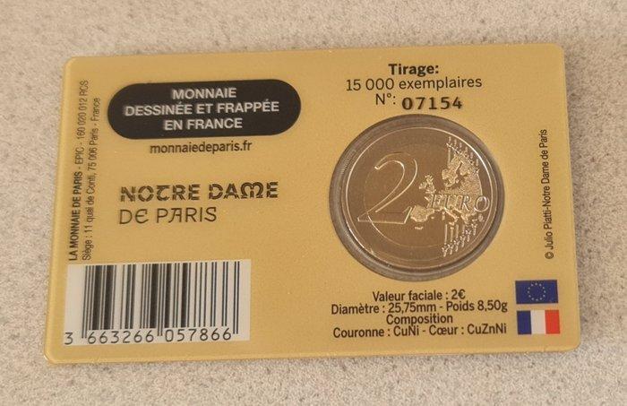 Frankrijk. 2 Euro 2025 Notre Dame de Paris (Zonder, Postzegels en Munten, Munten | Europa | Euromunten