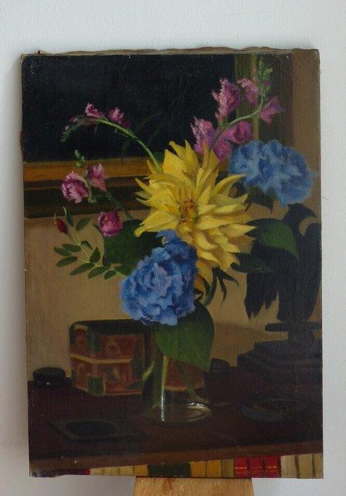 Ecole Française du XXe Siècle - Nature morte au vase de, Antiek en Kunst, Kunst | Schilderijen | Klassiek