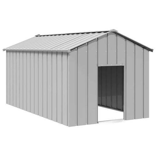 vidaXL Hondenhok met dak 114x202x101 cm gegalvaniseerd staal, Dieren en Toebehoren, Hondenhokken, Nieuw, Verzenden