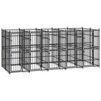 vidaXL Hondenkennel 9,22 m² staal, Dieren en Toebehoren, Verzenden, Nieuw