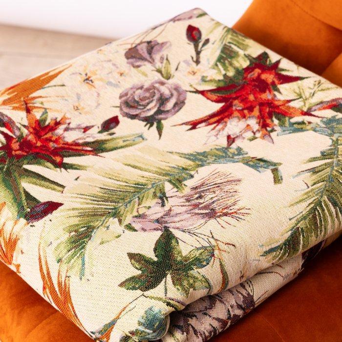 Tessuto “Tropical Garden” – exotische bloemen &, Antiek en Kunst, Antiek | Tapijten, Tafelkleden en Textiel