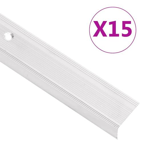 vidaXL Trapneuzen L-vormig 15 st 100 cm aluminium, Doe-het-zelf en Bouw, Ladders en Trappen, Nieuw, Verzenden