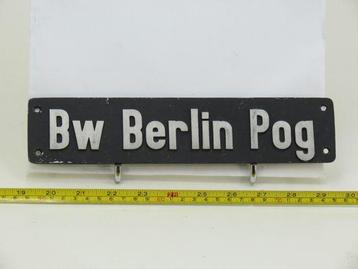 Lokschild BW Berlin Pog (Spoorwegen 1:1), Ophalen of Verzenden, Overige typen
