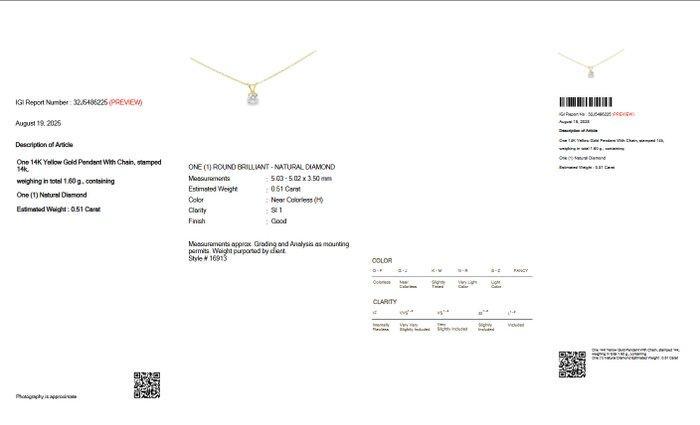 Zonder Minimumprijs - Ketting met hanger - 14 karaat Geel, Handtassen en Accessoires, Antieke sieraden