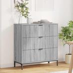 vidaXL Dressoir met lade Grijs sonoma 79.5 x 33 x 82 cm, Huis en Inrichting, Kasten | Dressoirs, Verzenden, Nieuw