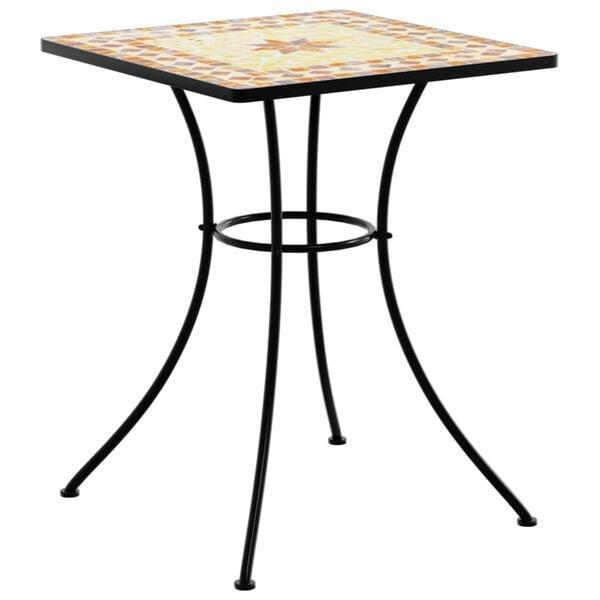 Mozaiek Bistrotafel 60x60 Terracotta | Tweede Kansje | Tu..., Tuin en Terras, Tuintafels, Vierkant, Nieuw, Metaal, Verzenden