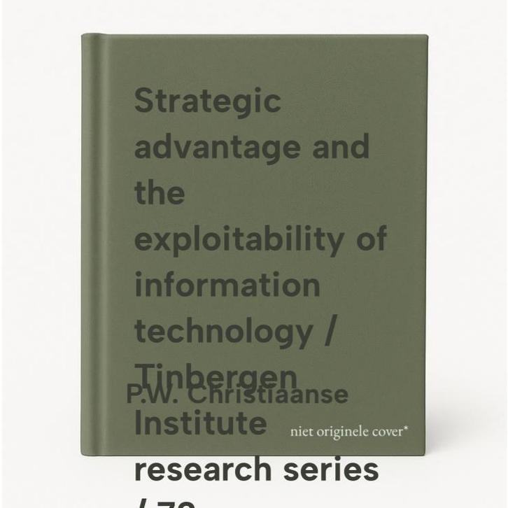 Strategic advantage and the exploitability of information, Boeken, Taal | Engels, Gelezen, Verzenden