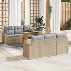 vidaXL Tuinbank Set met opslag 7 pcs Beige en Lichtgrijs, Tuin en Terras, Tuinsets en Loungesets, Verzenden, Nieuw