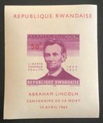 Rwanda 1965/1983 - Rwanda Ongetande Blok 3ABRAHAM LINCOLN -, Postzegels en Munten, Gestempeld