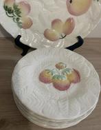 Sarreguemines - Dessertservies (7) - fruits - Aardewerk -, Antiek en Kunst