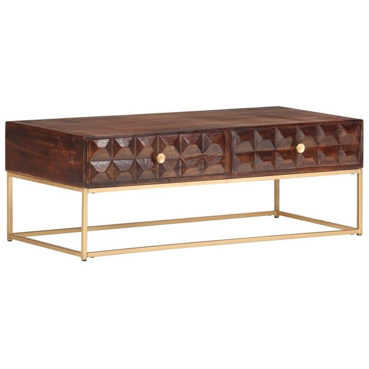 vidaXL Salontafel 112x50x40 cm Massief mangohout, Huis en Inrichting, Kasten | Overige, Nieuw, Verzenden