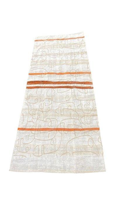 Unieke handgeweven hennep kilim – abstract patroon - Loper -, Huis en Inrichting, Stoffering | Tapijten en Vloerkleden