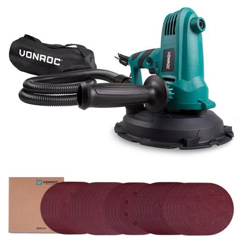 Wand- en plafondschuurmachine 750W - 180mm | Incl., Doe-het-zelf en Bouw, Gereedschap | Schuurmachines, Nieuw, Verzenden