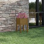 vidaXL Plantenbak 40x40x70 cm massief grenenhout honingbruin, Tuin en Terras, Verzenden, Nieuw