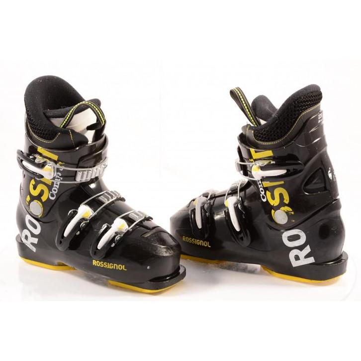 28,5 29 kinder skischoenen ROSSIGNOL COMP J3, BLACK/yellow, Sport en Fitness, Skiën en Langlaufen, Ski, Schoenen, Gebruikt, Rossignol