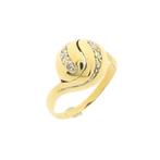 Gouden ring met diamant | 0,09 ct. (vintage ring, geelgoud), Handtassen en Accessoires, Ringen, Gebruikt, Overige kleuren, Ophalen of Verzenden