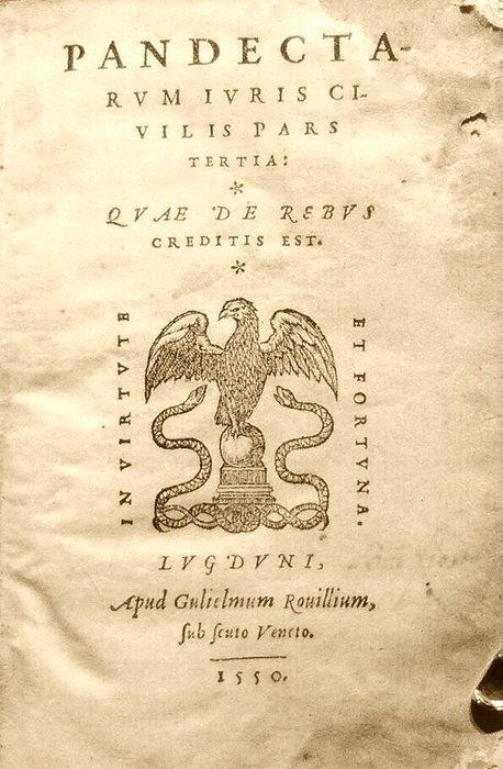 Anonimo - Pandectarum Iuris Civilis. Debiti e Crediti e, Antiquités & Art, Antiquités | Livres & Manuscrits