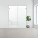 Glazen dubbele binnendeur XL voor opdek kozijn aluminium bes, Nieuw, Verzenden