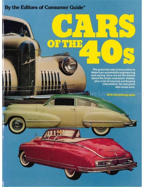 CARS OF THE 40s (CONSUMER GUIDE), Livres, Autos | Livres