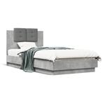 vidaXL Cadre de lit tête de lit gris béton 75x190 cm, Neuf, Verzenden