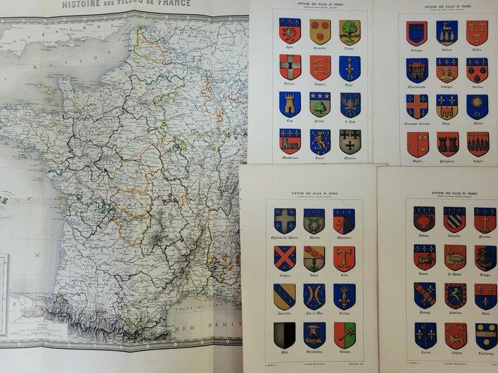 H. Brevière - Carte et Planches héraldique XIXe – Blasons, Antiek en Kunst, Antiek | Boeken en Manuscripten