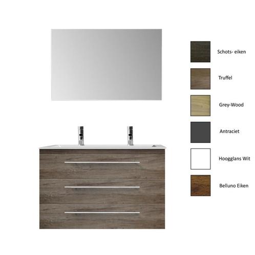 Badkamermeubelset Sanicare Q4 Drie Soft-Close Laden 100x45, Doe-het-zelf en Bouw, Sanitair, Bad, Nieuw, Ophalen of Verzenden