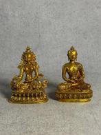 Witte Tara et Amitabha Bouddha - Bronze - Fin du XXe siècle, Antiquités & Art