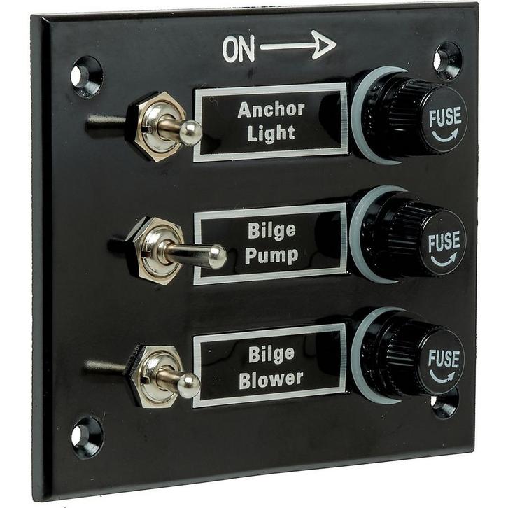 Schakelpaneel Boot 12V met 3 Schakelaars 115x93mm, Watersport en Boten, Accessoires en Onderhoud, Nieuw, Ophalen of Verzenden