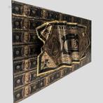 Amsterdam Arts Gold&Black dollars epoxy wall art.., Ophalen