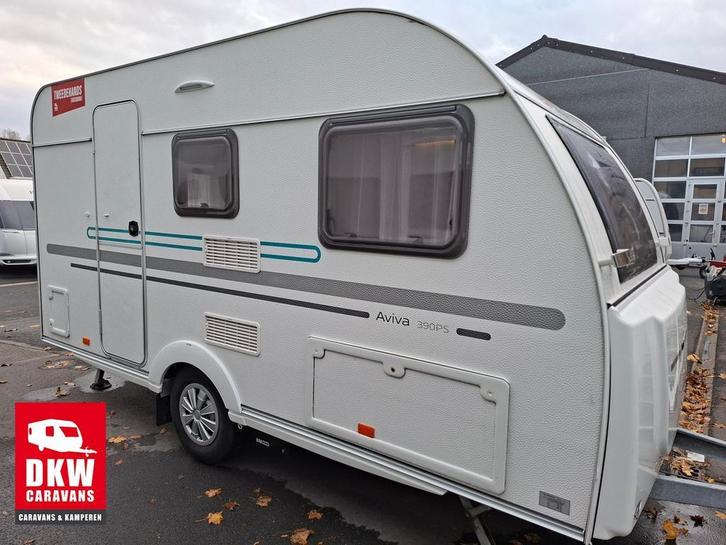 ADRIA Aviva 390 PS, Caravans en Kamperen, Caravans, 1250 - 1500 kg, Mover, Reservewiel, Dwarsbed, 5 tot 6 meter, Adria, Treinzit