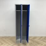 Tweedehands Garderobe/lockerkast 2 deurs, met hang en leg, Gebruikt, Metaal